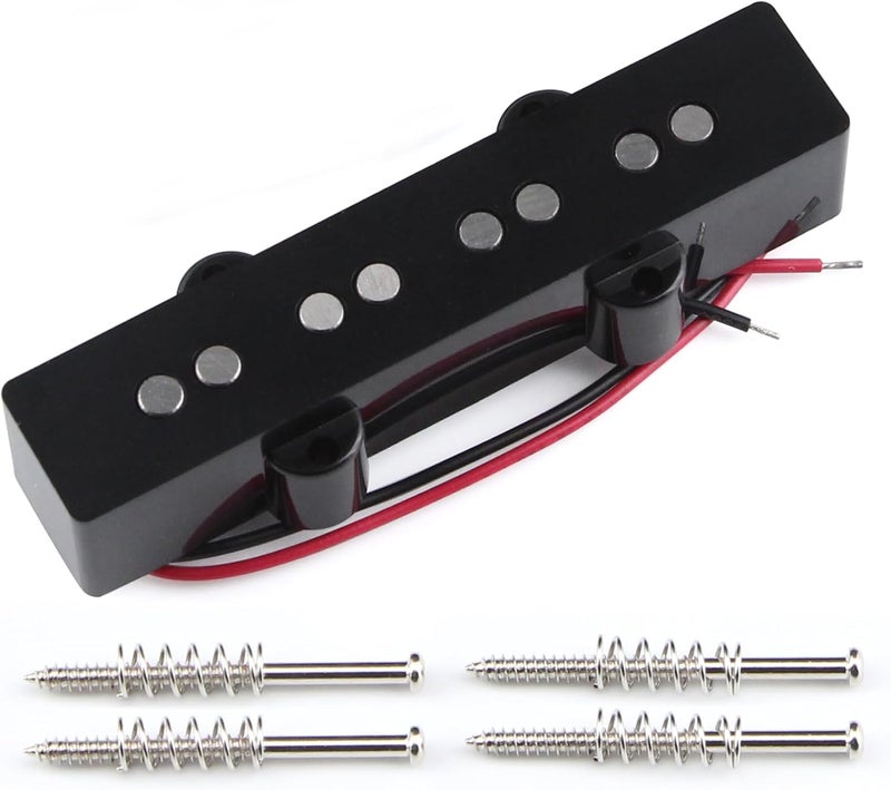 FLEOR Alnico 5 Open Style J Bass Pickup Bridge Pickup Fit 4 String Electric Bass Guitar Part - Image 1